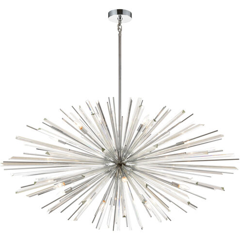 Palisades Ave. LED 60 inch Chrome Hanging Chandelier Ceiling Light