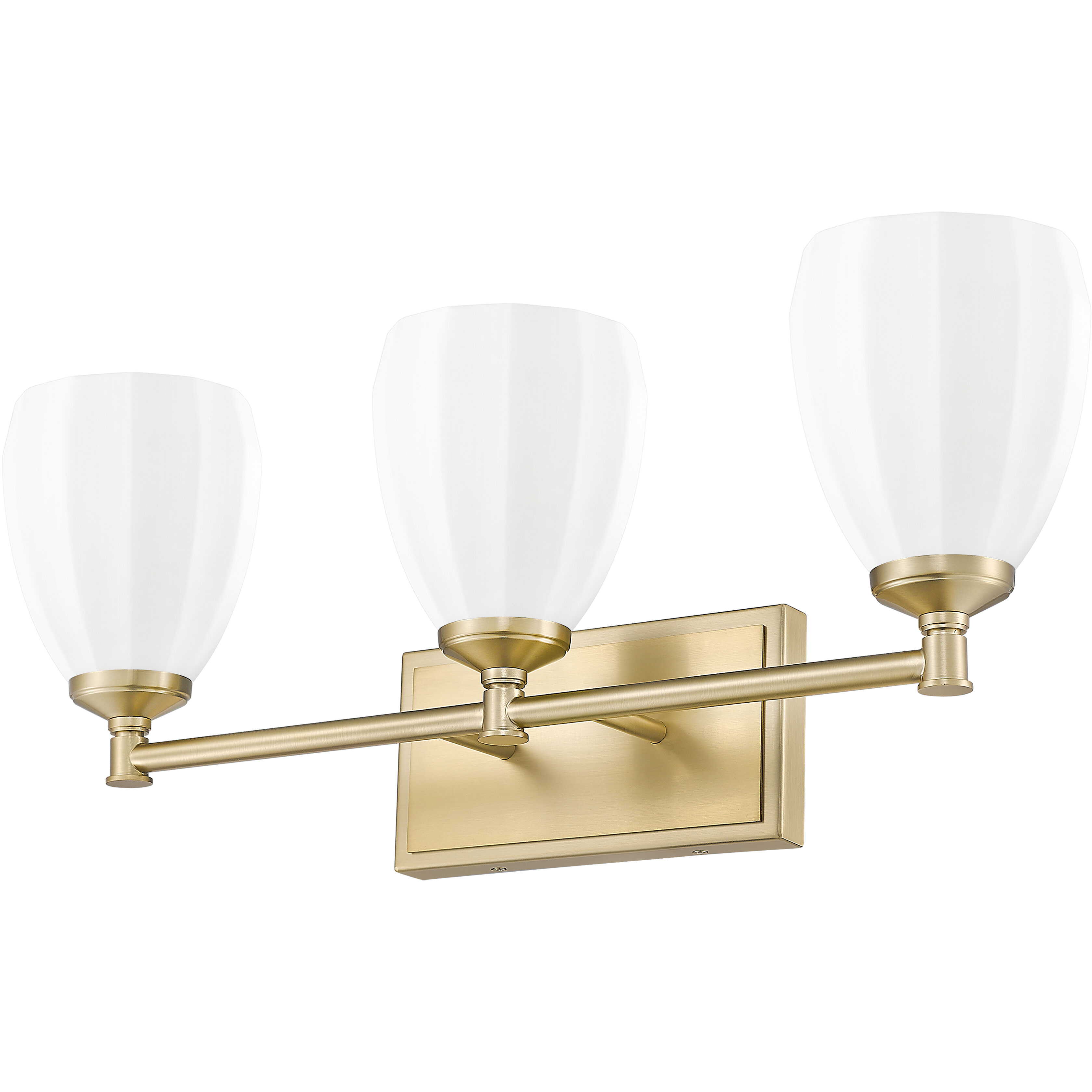 Oren 3 Light 24 inch Modern Gold Bath Vanity Light Wall Light