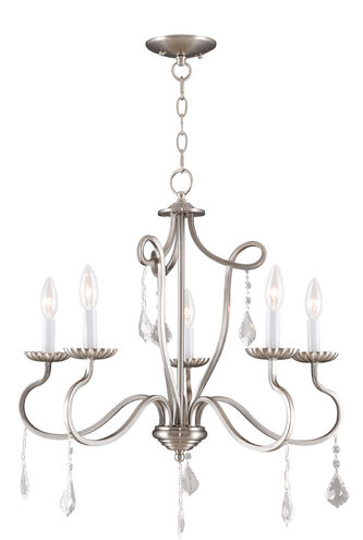 Callisto 5 Light 24 inch Brushed Nickel Chandelier Ceiling Light