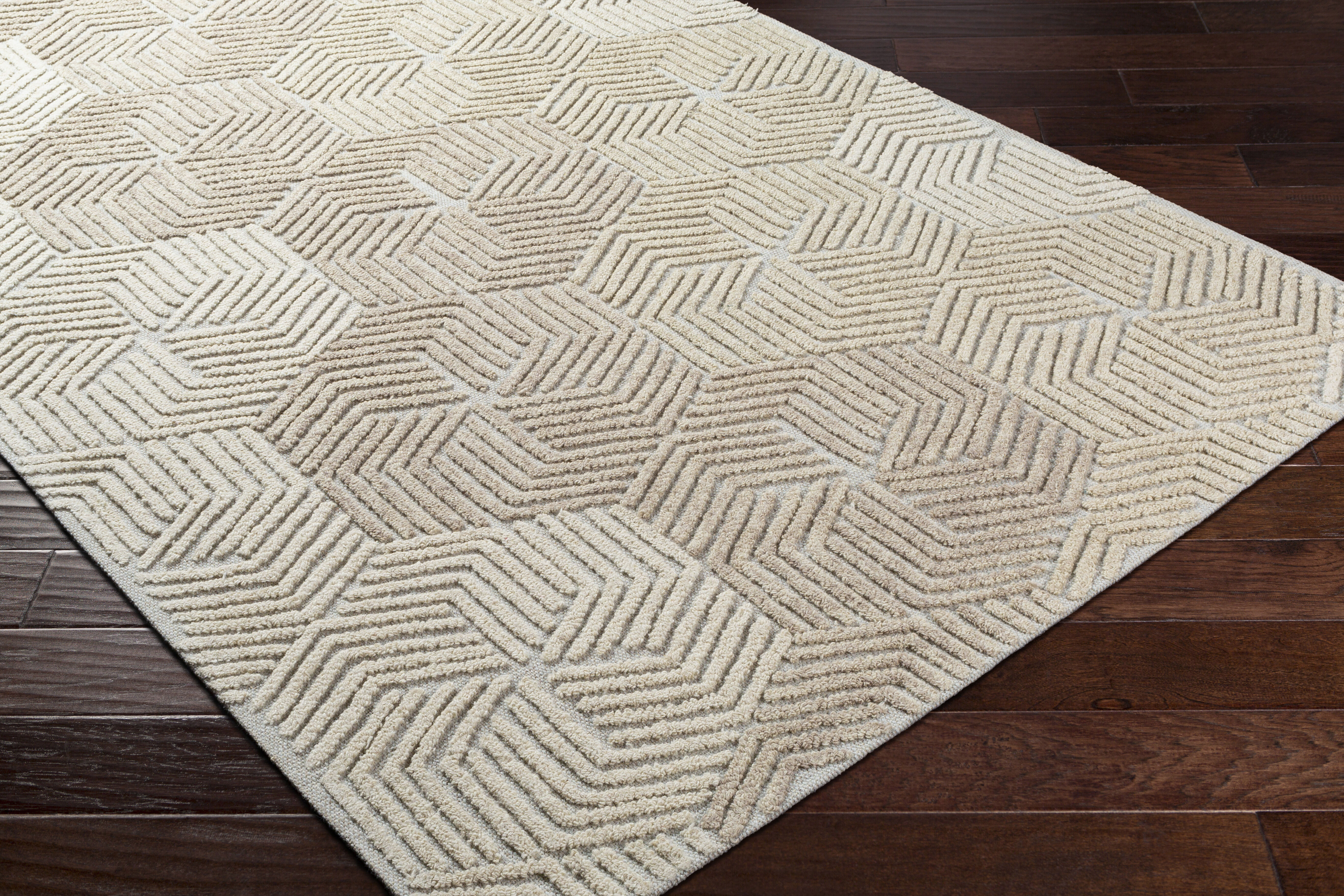 Oakland 36 X 24 inch Cream Rug in 2 x 3, Rectangle