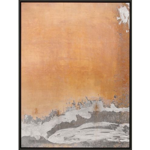 Autumn Rush Orange and Metallic and Gray Canvas