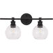 Collier 2 Light 19 inch Black Wall sconce Wall Light