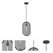 Landon 1 Light 8.75 inch Black Pendant Ceiling Light