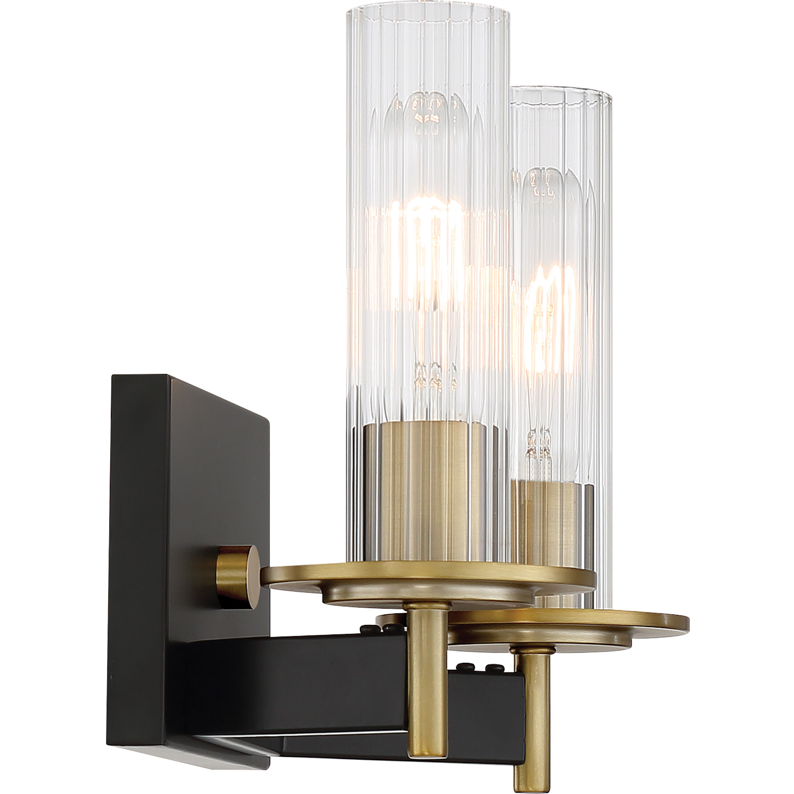 Baldwin Park 2 Light 11 inch Coal/Soft Brass Bath Light Wall Light