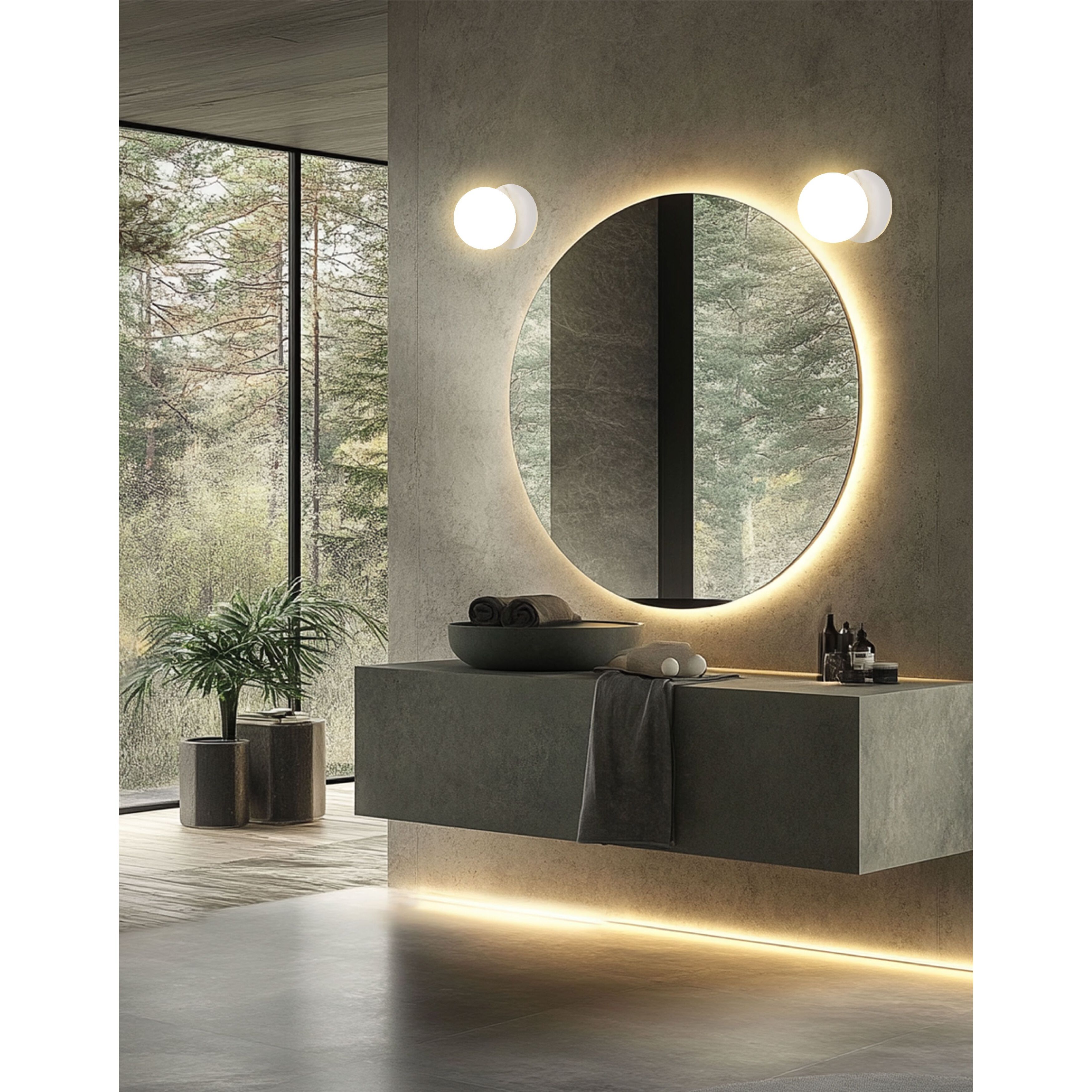 Burlat Wall Sconce Wall Light in White, Matte White and Alabaster