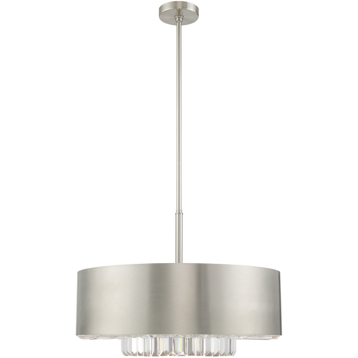 Madison 6 Light 24 inch Brushed Nickel Pendant Chandelier Ceiling Light
