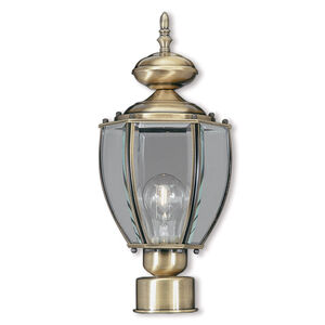 Outdoor Basics 1 Light 17 inch Antique Brass Outdoor Post Top Lantern