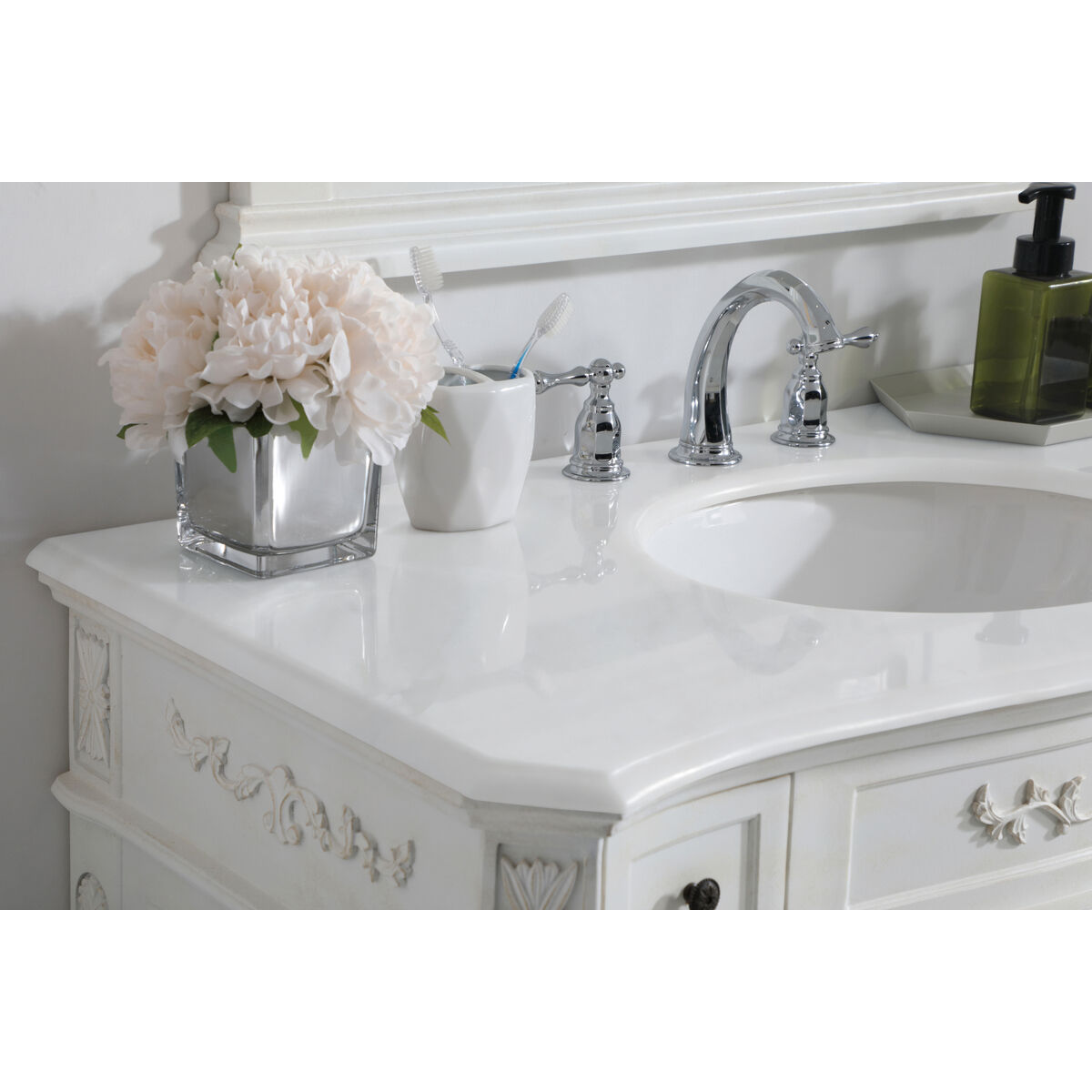 Danville 42 X 21 X 36 inch Antique White Vanity Sink Set