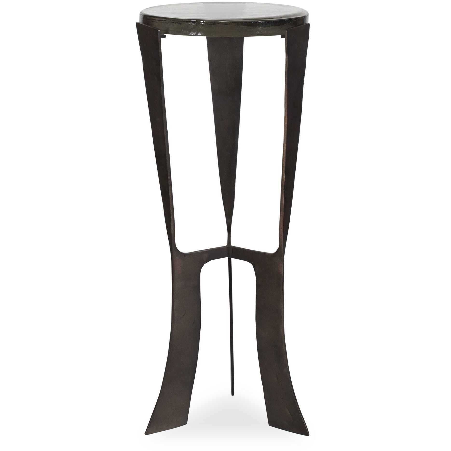 Renaud 24 X 10 inch Glass and Dark Bronze Drink Table