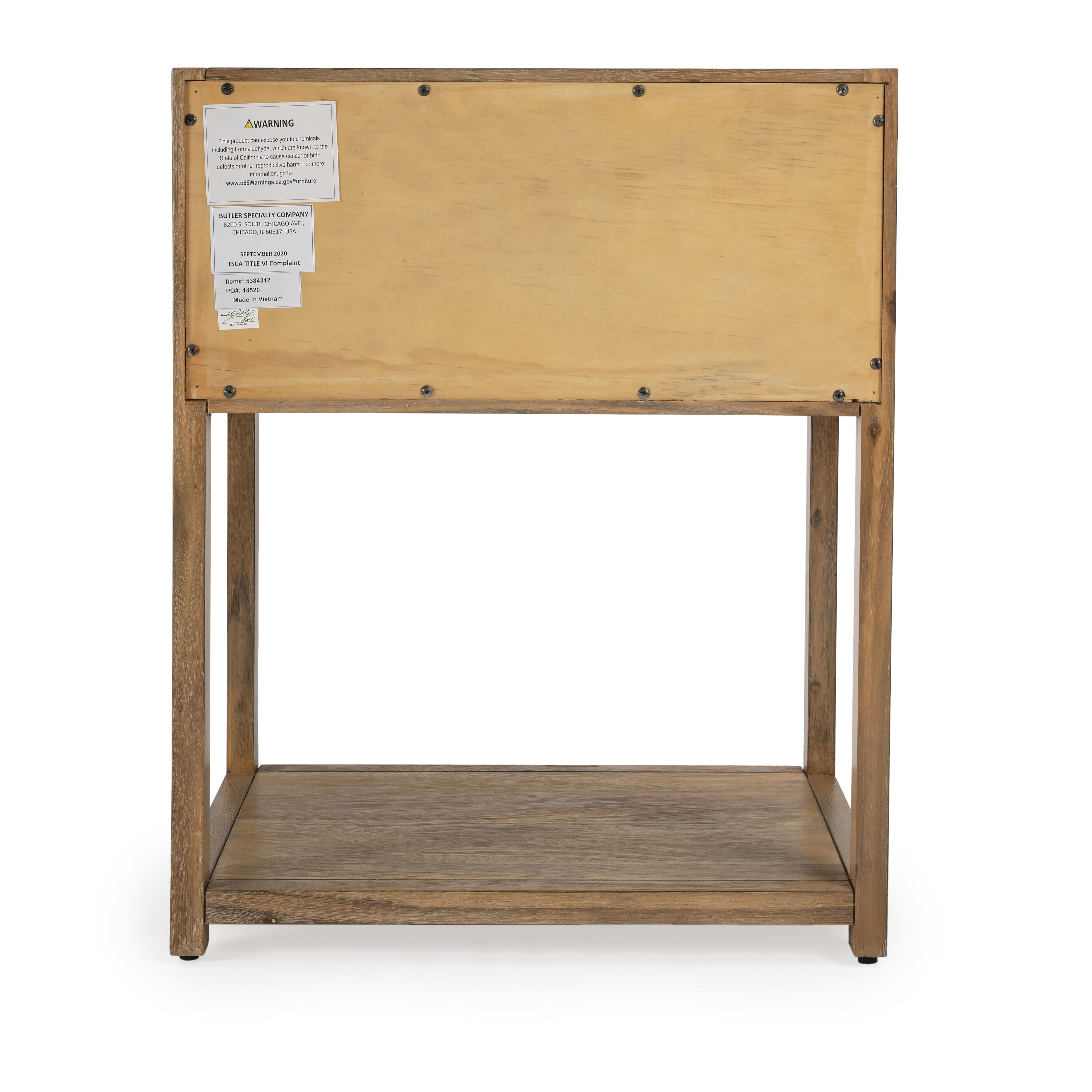 Lark Natural Wood End Table in Light Brown