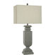 Cameron 33.5 inch 100 watt Grey and Brushed Gold Table Lamp Portable Light