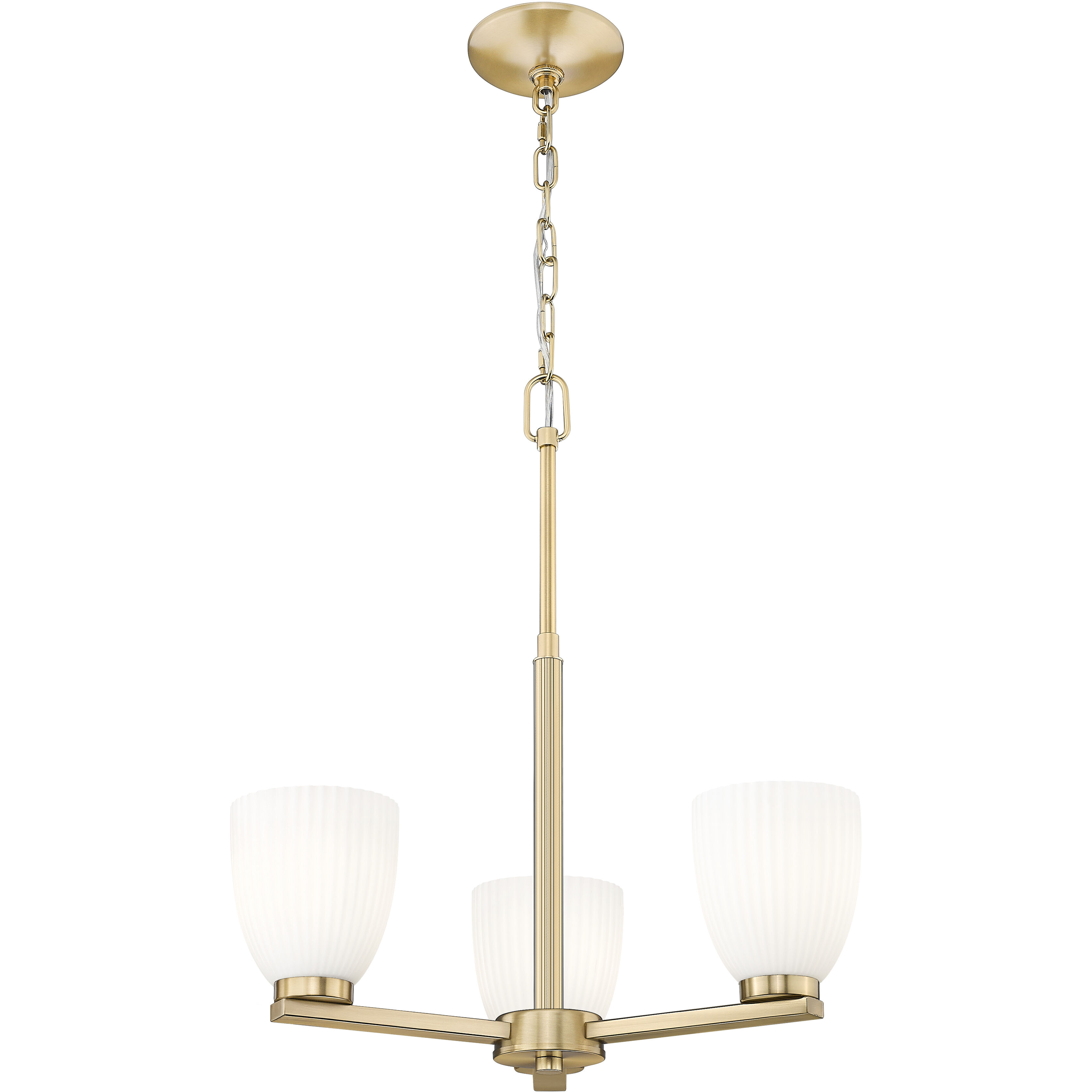 Naya 3 Light 19.25 inch Modern Gold Chandelier Ceiling Light