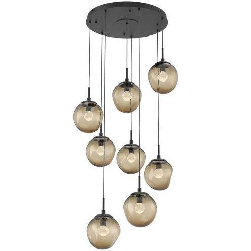 Aster LED LED Matte Black Chandelier Ceiling Light, Round Multi-Port