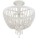 Geneva 3 Light 16 inch Porcellana Semi-Flush Ceiling Light
