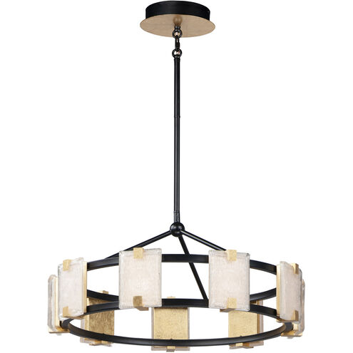 Radiant LED 27 inch Black/Gold Leaf Chandelier Ceiling Light