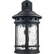 Boardwalk 1 Light 20 inch Black Outdoor Wall Lantern