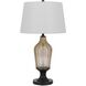 Fluted 30.5 inch 150.00 watt Smoked Table Lamp Portable Light