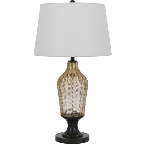 Fluted 30.5 inch 150.00 watt Smoked Table Lamp Portable Light