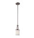 Nickel Knob 1 Light 5 inch Brushed Nickel Mini-Pendant Ceiling Light