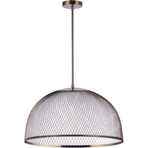 Sculptural Statement LED 24.25 inch Satin Brass Pendant Ceiling Light