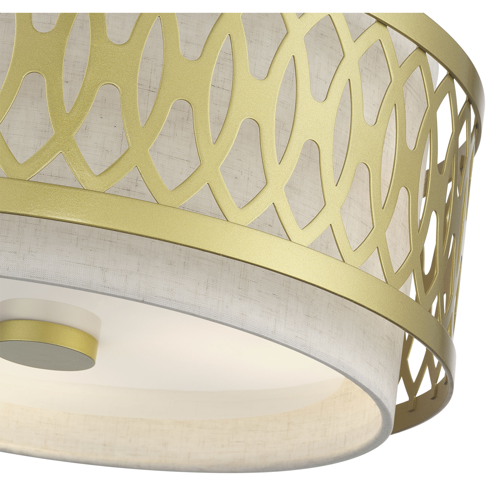 Vistaview 3 Light 15 inch Soft Gold Semi-Flush Ceiling Light