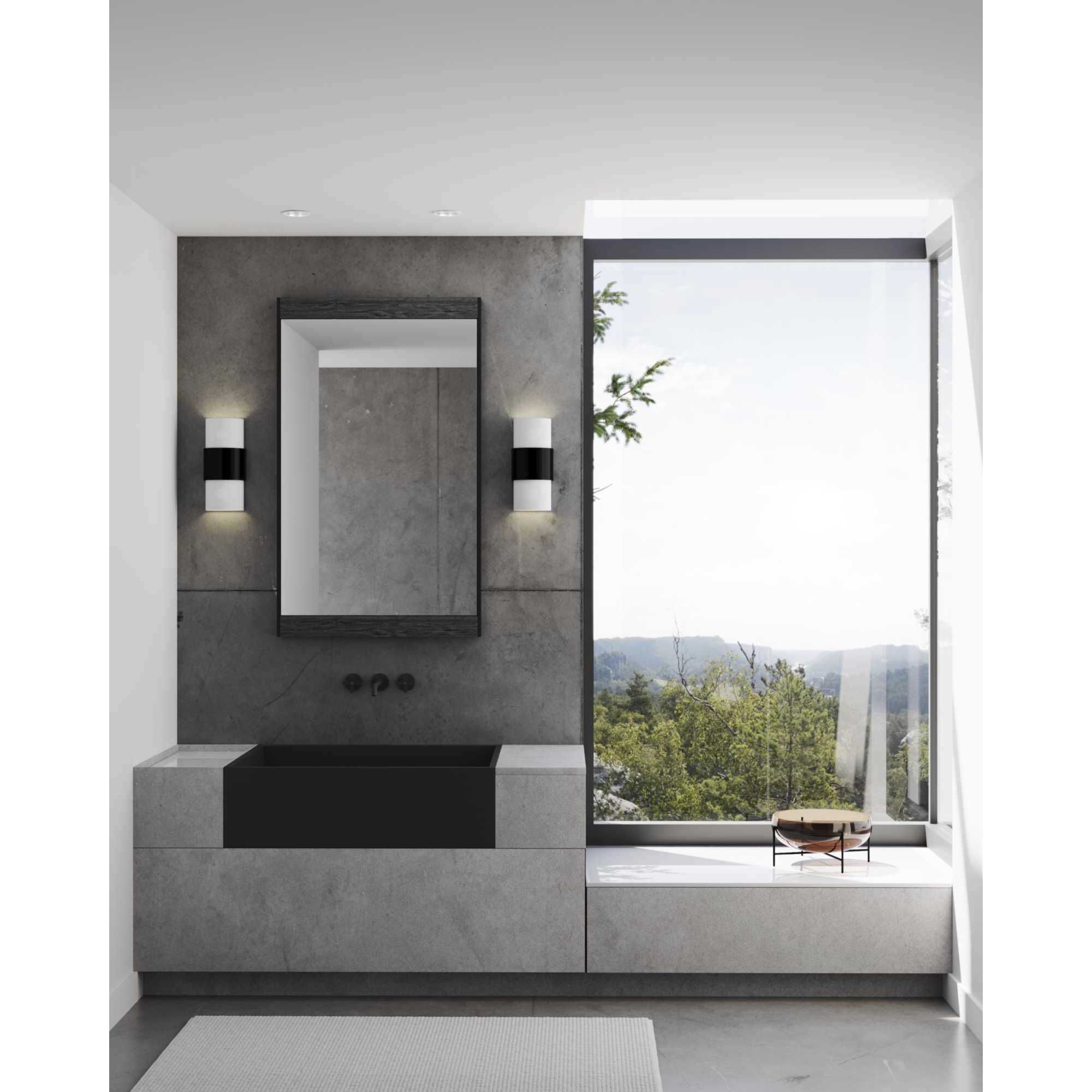 Silva 2 Light 7.87 inch Matte Black Wall Sconce Wall Light, Design Series