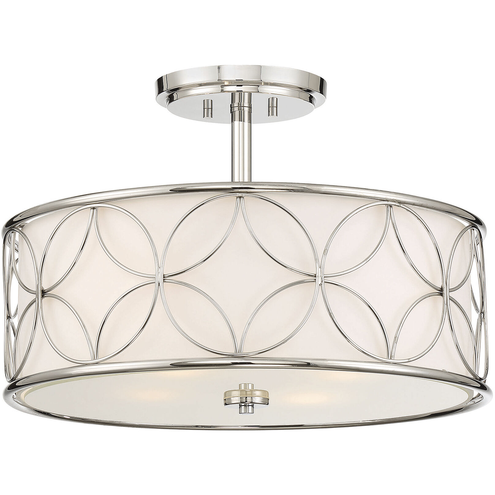 Reid 4 Light 20 inch Polished Nickel Semi-Flush Ceiling Light, Essentials