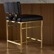 Laney 35 inch Black and Antique Brass Counter Stool