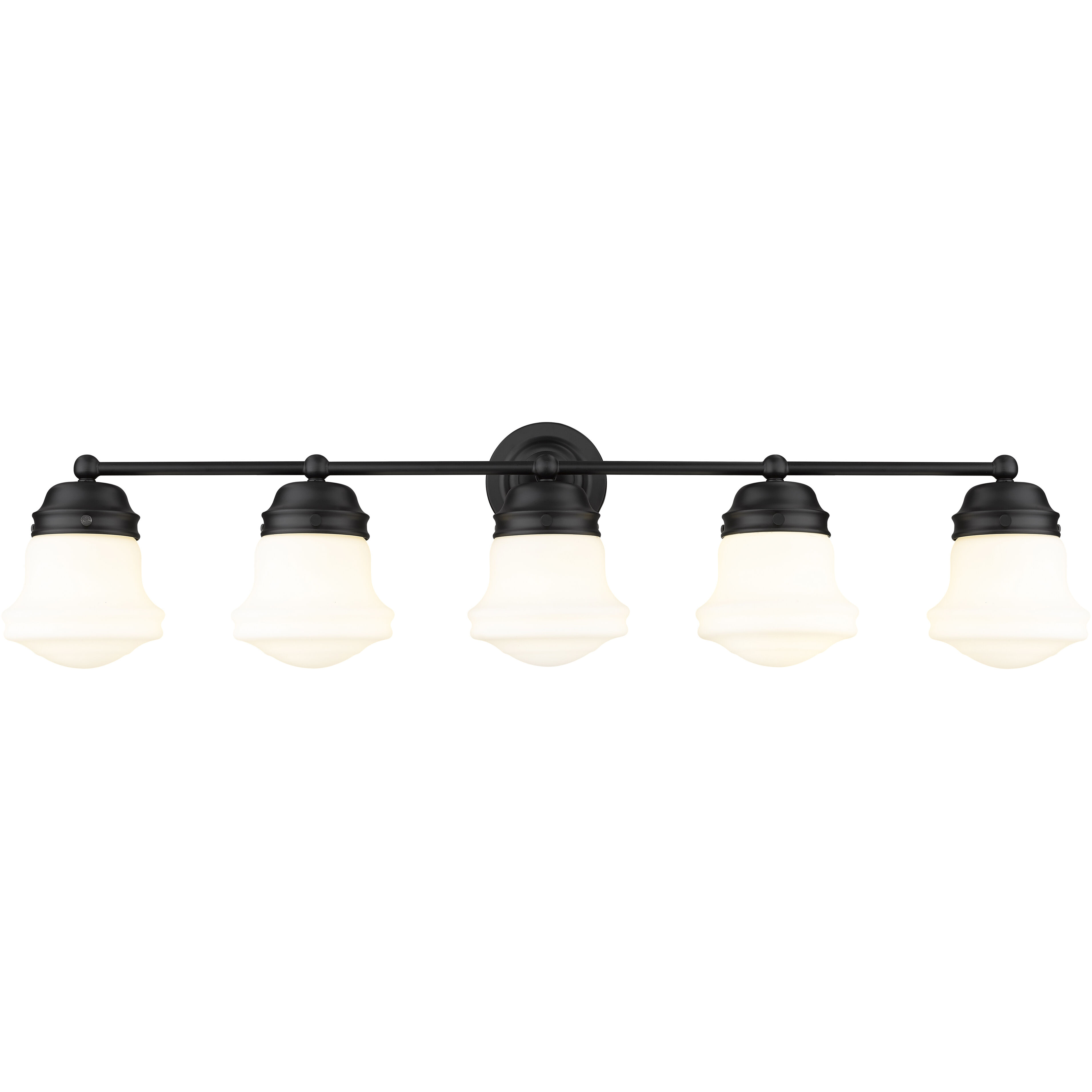 Vaughn 5 Light 40.75 inch Matte Black Vanity Wall Light