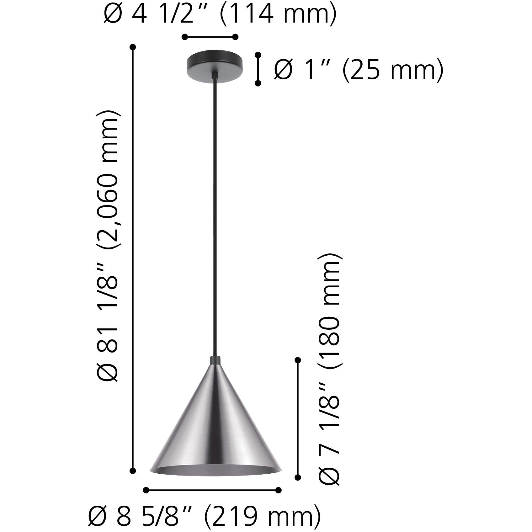 Narices 1 Light 8.66 inch Structured Black Mini Pendant Ceiling Light