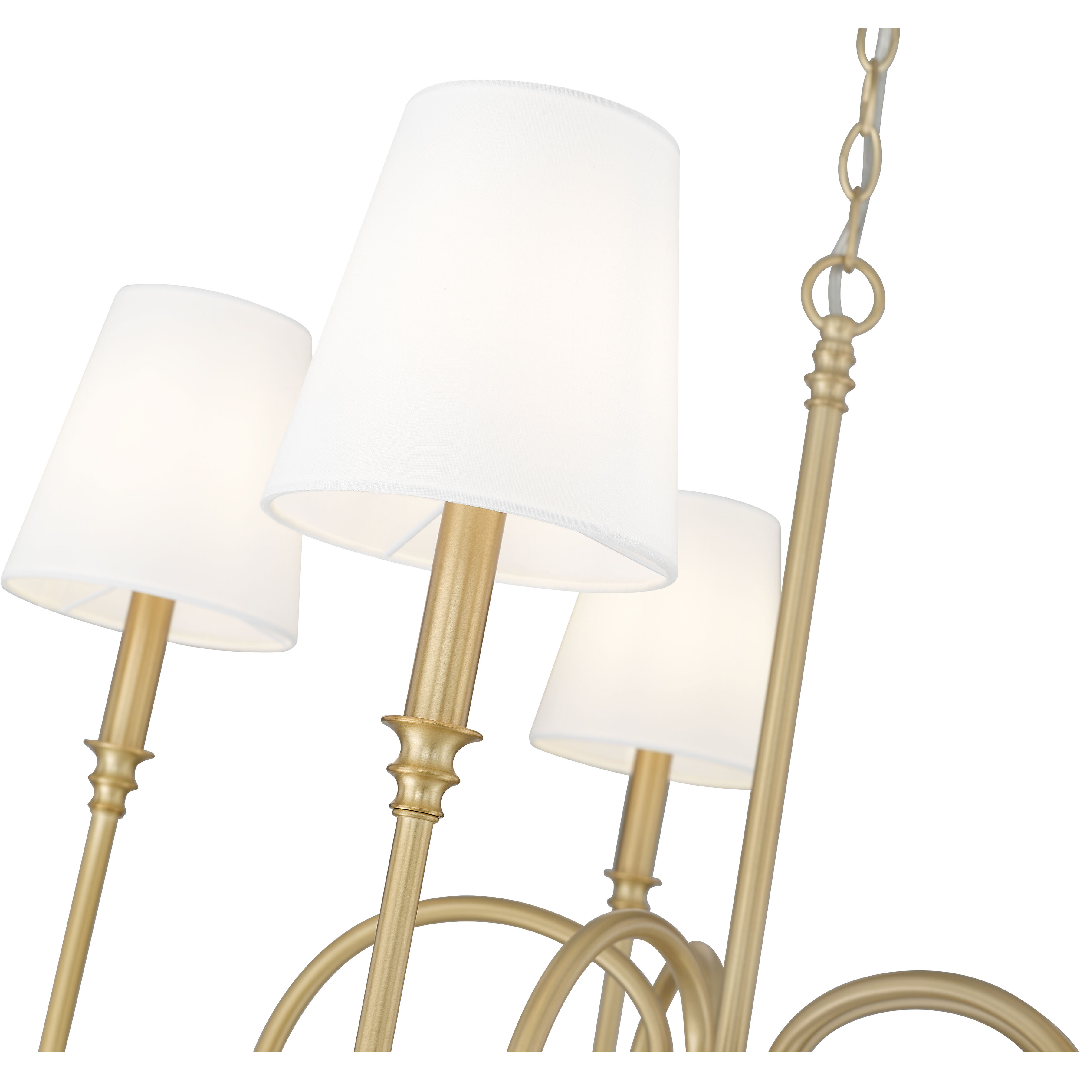 Jisele 5 Light 30 inch Rubbed Brass Chandelier Ceiling Light