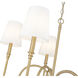 Jisele 5 Light 30 inch Rubbed Brass Chandelier Ceiling Light