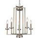 West End 5 Light 20 inch Brushed Nickel Chandelier Ceiling Light
