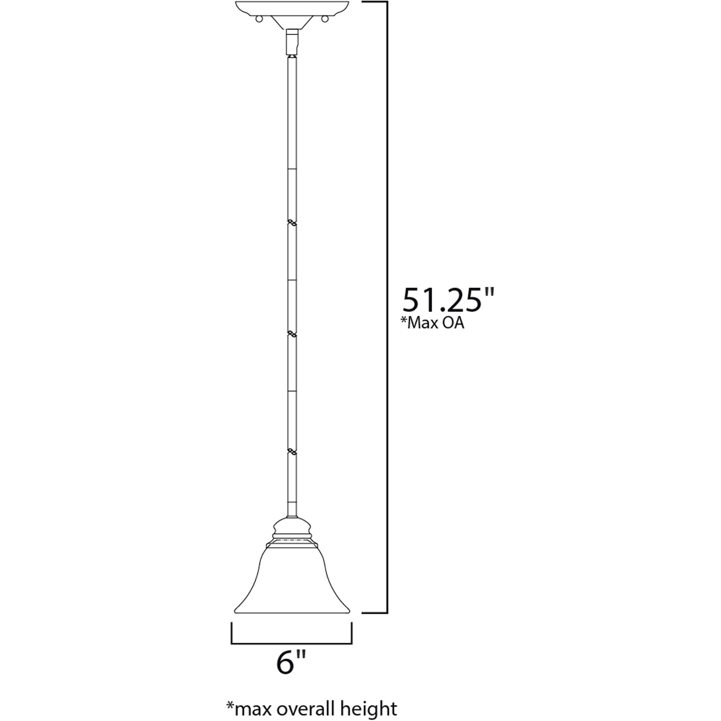 Malaga 1 Light 6 inch Satin Nickel Mini Pendant Ceiling Light in Frosted