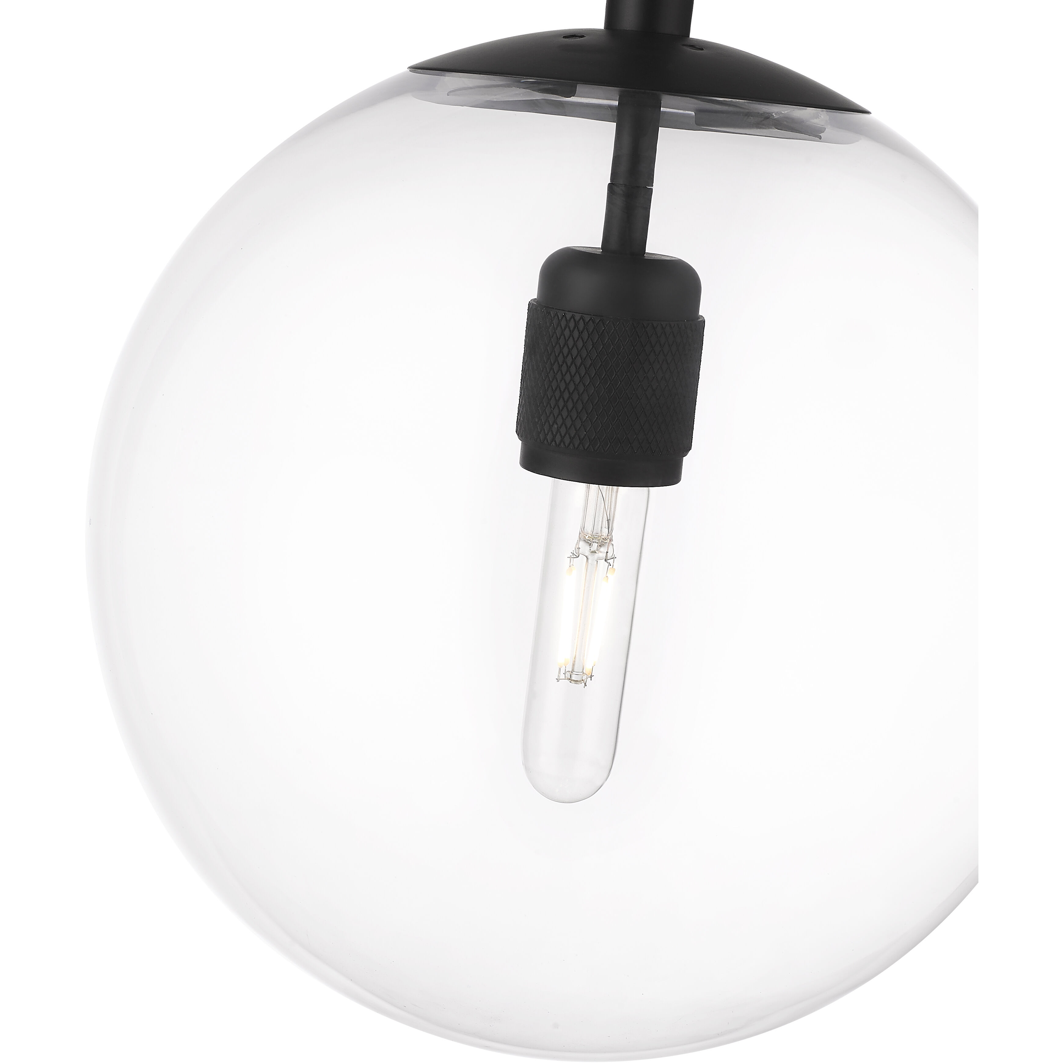 Kairo 1 Light 12 inch Matte Black Pendant Ceiling Light