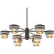 Andromeda 10 Light 41.93 inch Bronze Highlight and Smoke Glass Pendant Ceiling Light