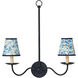 Marble Blue Tapered Chandelier Shade