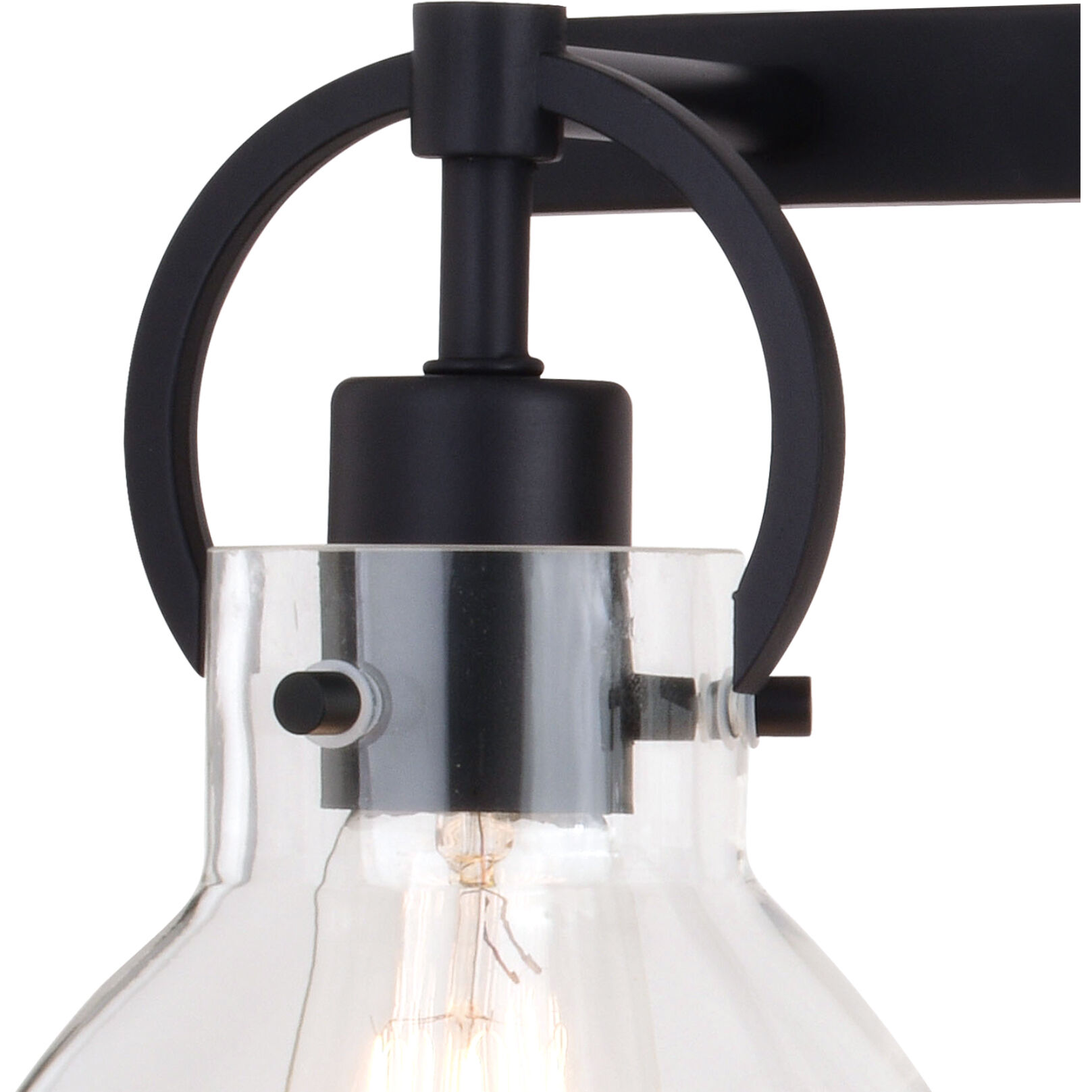 Ogden LED 25.5 inch Matte Black Bathroom Light Wall Light in 3