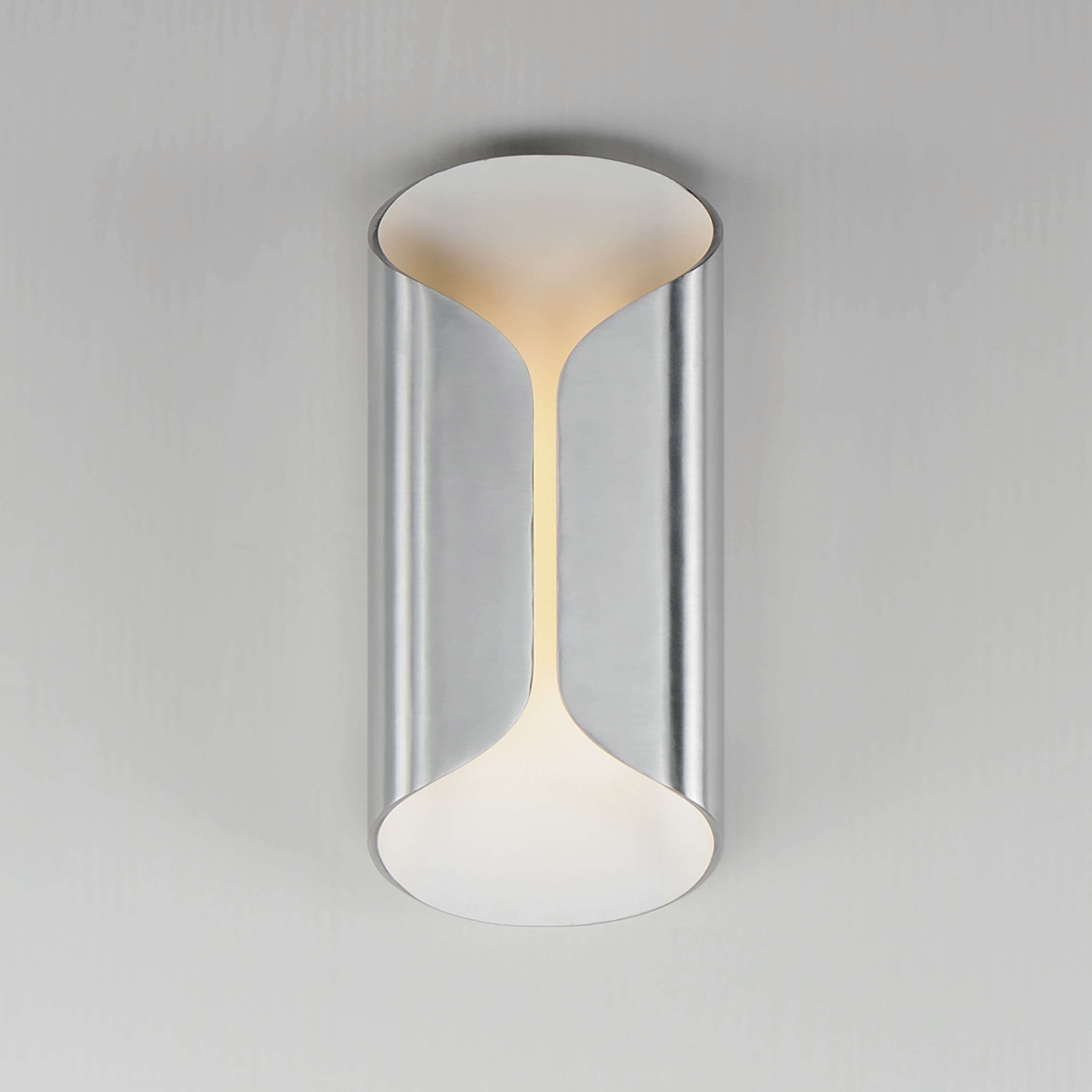 Folio LED 13.75 inch Satin Aluminum with White Outdoor Wall Mount