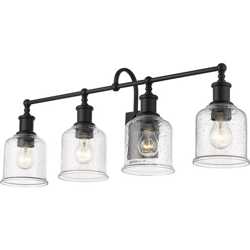 Bryant 4 Light 32 inch Matte Black Vanity Wall Light