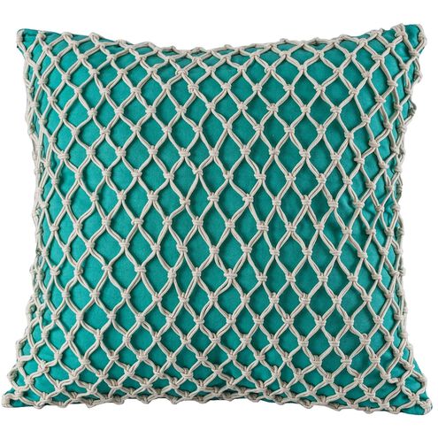 Cassio 20 X 5.5 inch Teal with Cream Accent Pillow