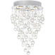 Rain Drop 5 Light 16 inch Chrome Flush Mount Ceiling Light