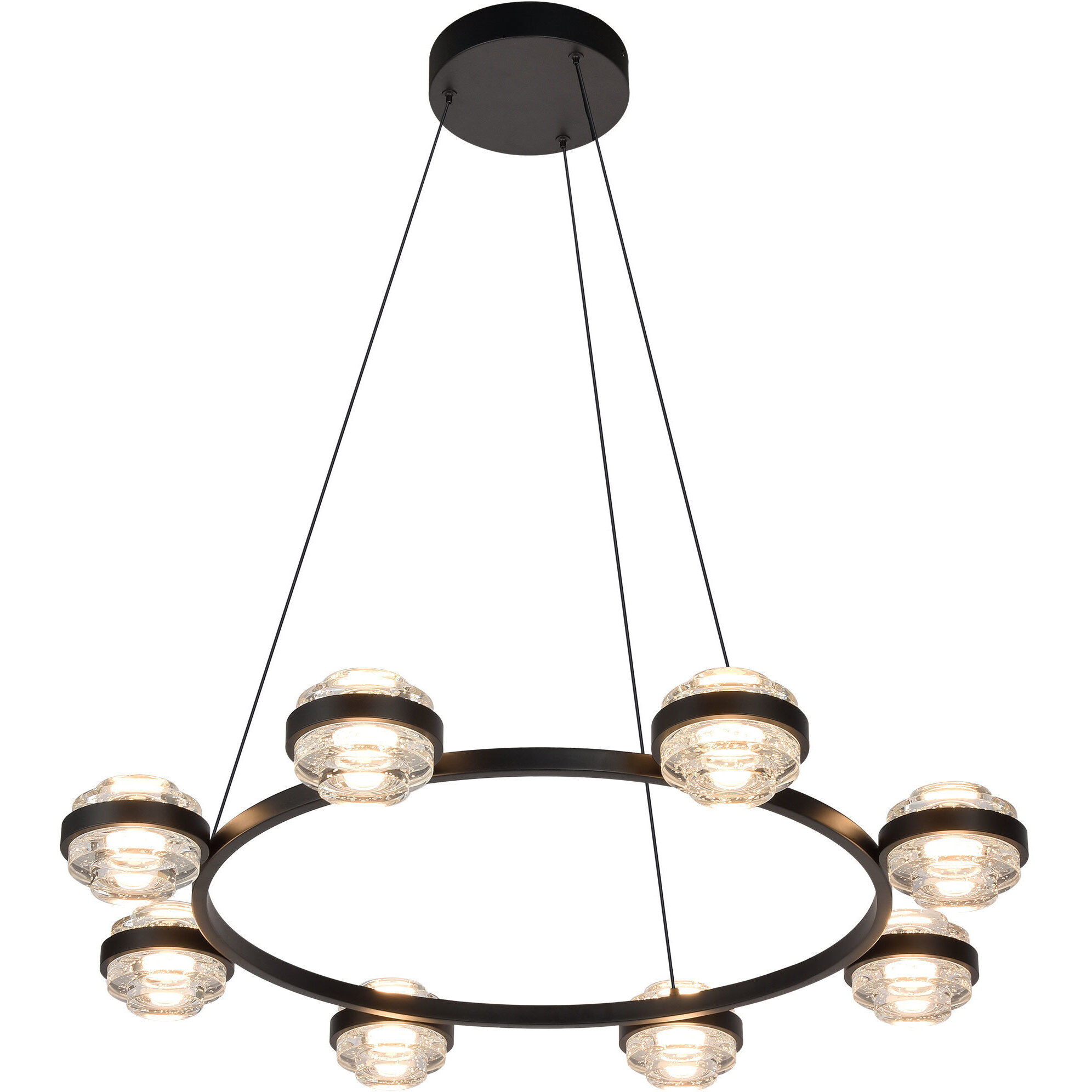 Milano Series 33.25 inch Black Chandelier Ceiling Light, Artisan Collection