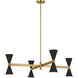 AERIN Albertine 8 Light 32 inch Midnight Black Chandelier Ceiling Light