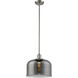 Franklin Restoration Bell 1 Light 12 inch Brushed Satin Nickel Mini Pendant Ceiling Light in Incandescent, Plated Smoke, Franklin Restoration