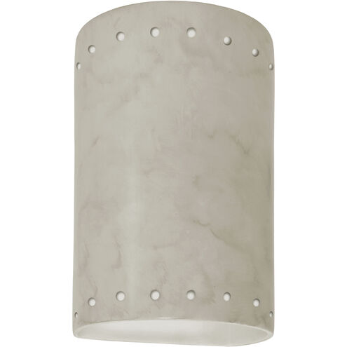 Ambiance Cylinder LED 9.5 inch Antique Patina Outdoor Wall Sconce, Small