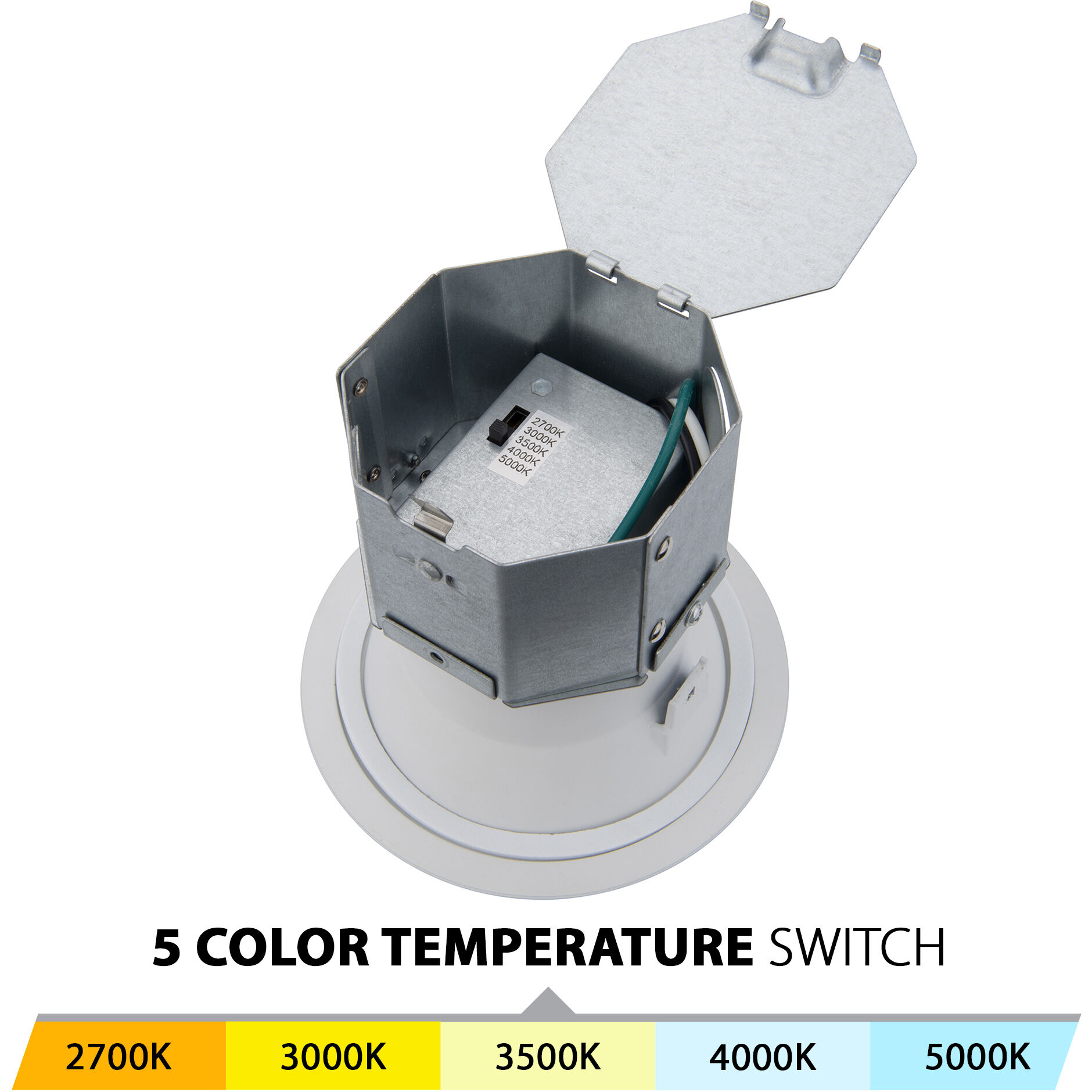 Pop-in LED White Complete Kit Recessed Lighting