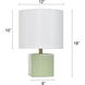 Matilda 18 inch 100 watt Mint Table Lamp Portable Light