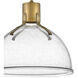 Argo LED 14 inch Heritage Brass Indoor Pendant Ceiling Light in Heritage Brass / Clear Seedy