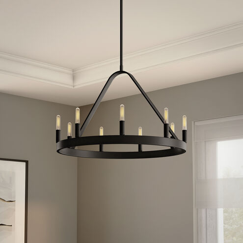 Carousel 10 Light 18 inch Black Chandelier Ceiling Light